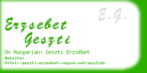 erzsebet geszti business card
